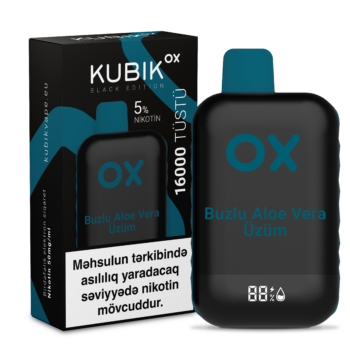 KUBİK Ox (black edition) Buzlu aloe vera üzüm
