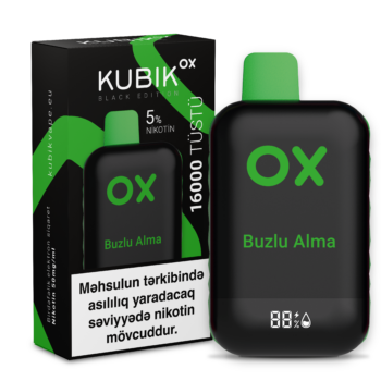 KUBİK Ox (black edition) Buzlu alma