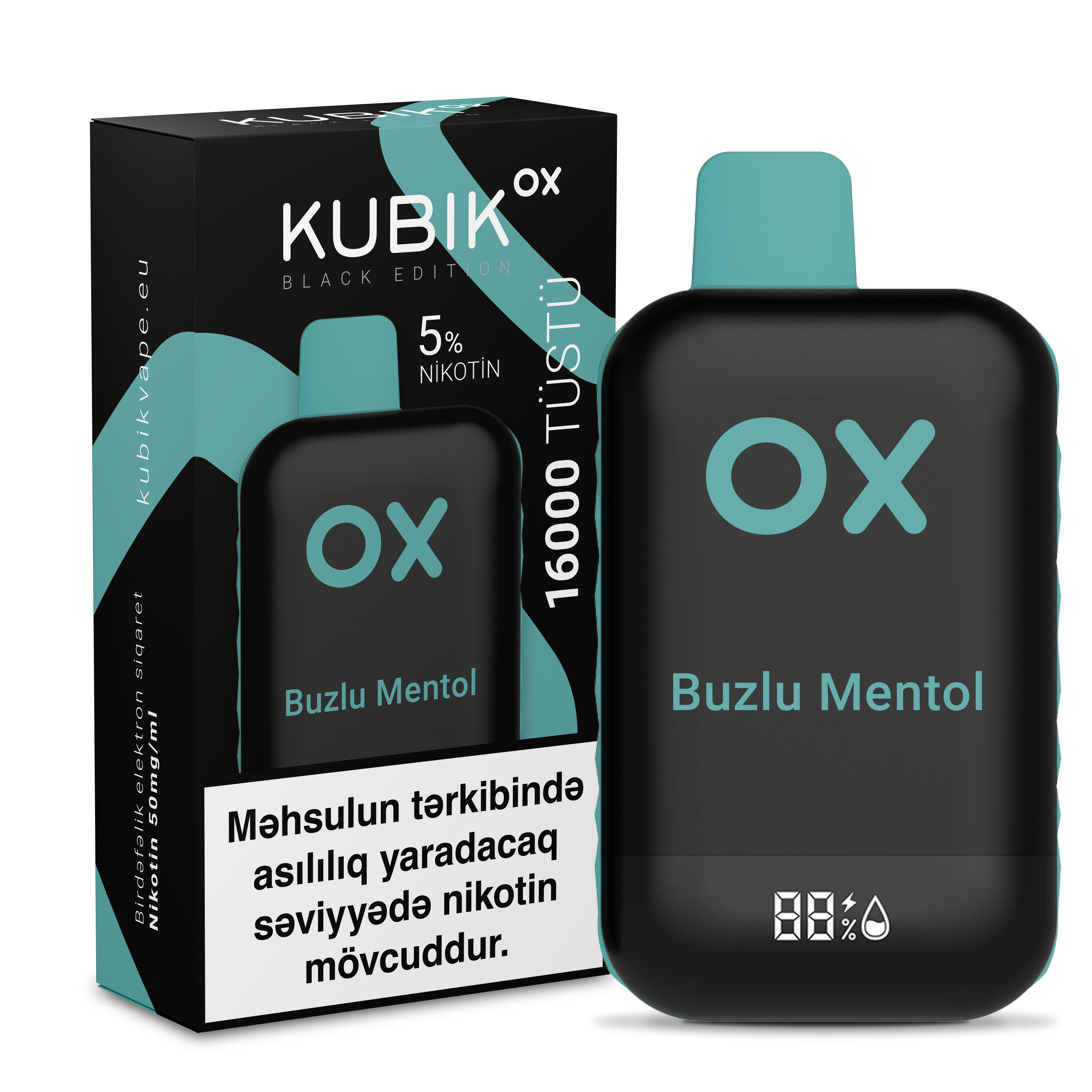 KUBİK Ox (black edition) Buzlu mentol