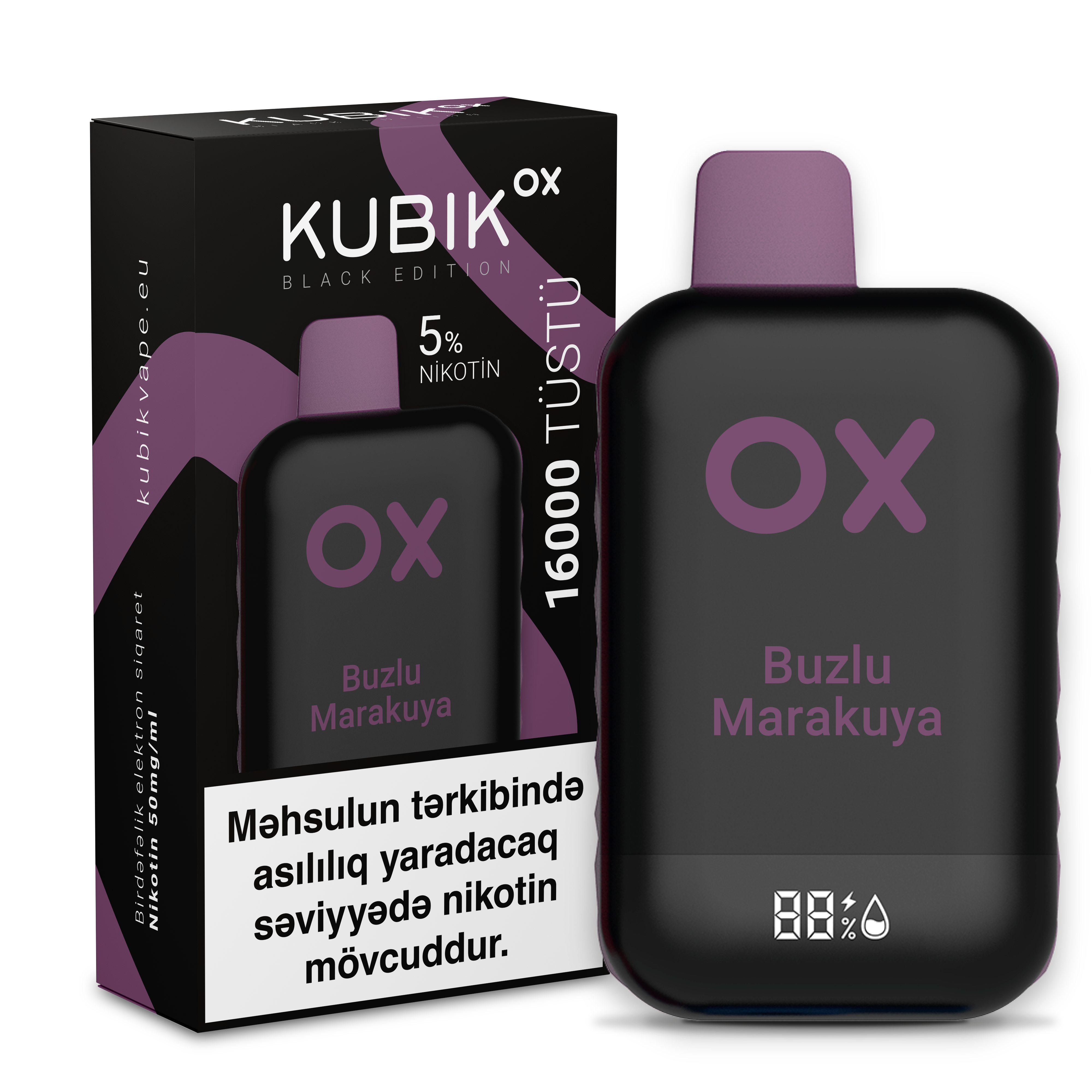 KUBİK Ox (black edition) Buzlu marakuya