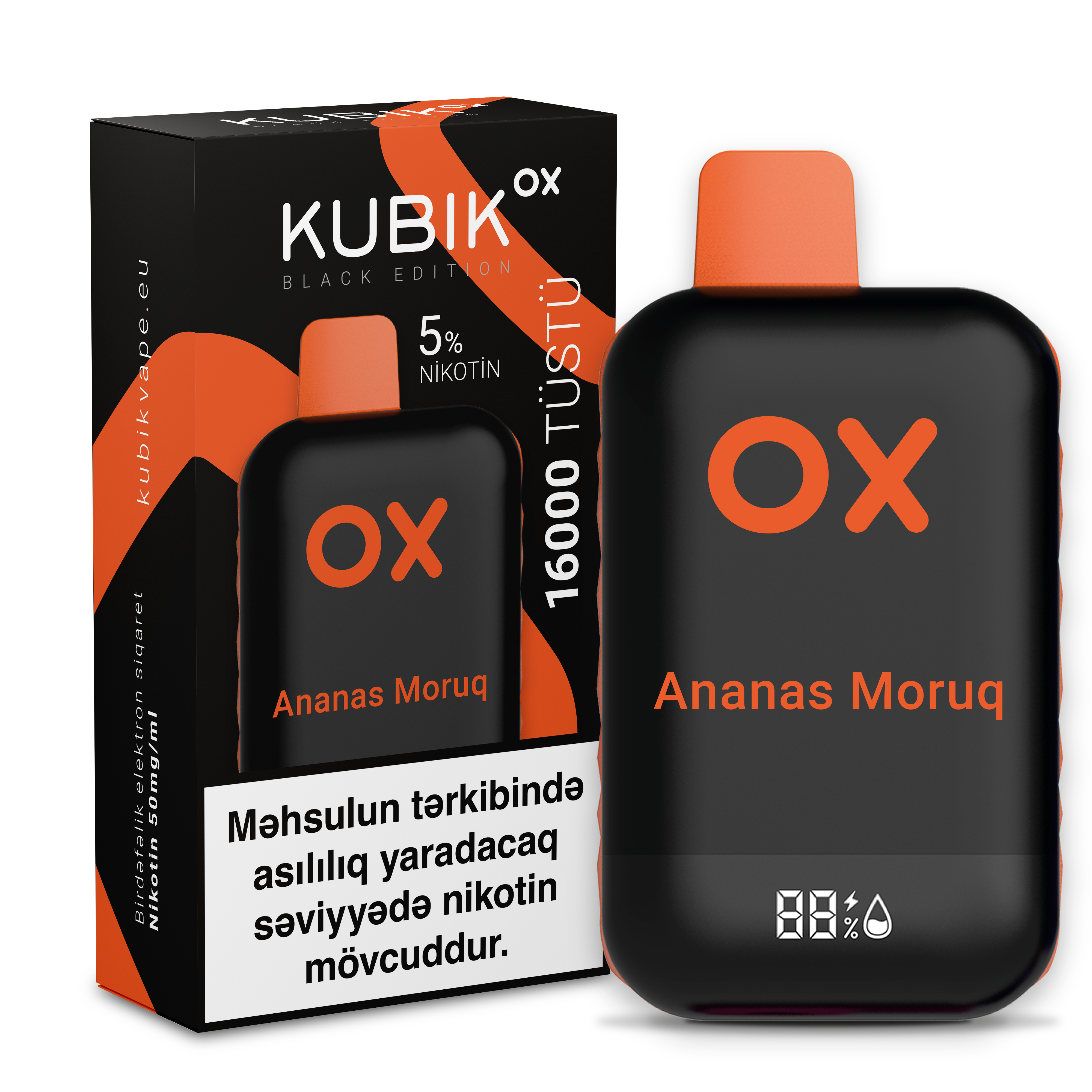 KUBİK Ox (black edition) Ananas moruq